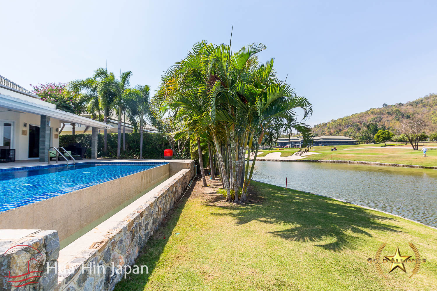 3 Bedroom Pool Villa swimming pool area and front lake