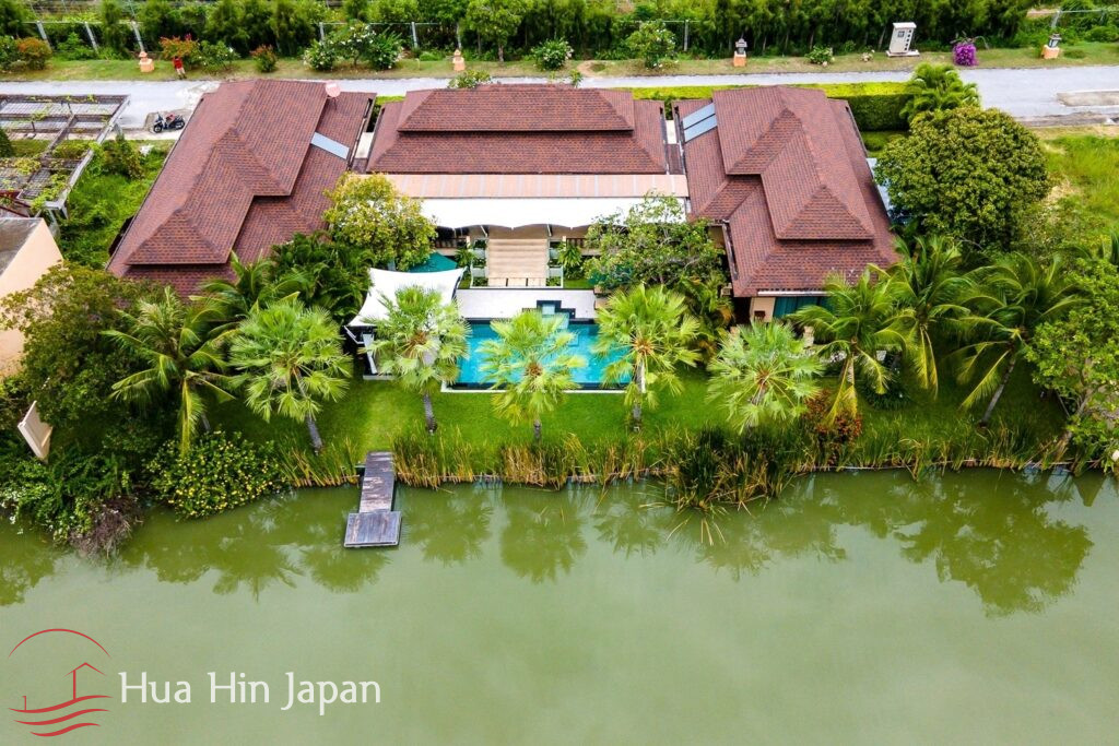 A Large, Lake Facing Balinese Style 3 Bedroom Pool Villa in Khao Takiab Area (Completed, Fully Furnished) - Khao Takiab, Thailand