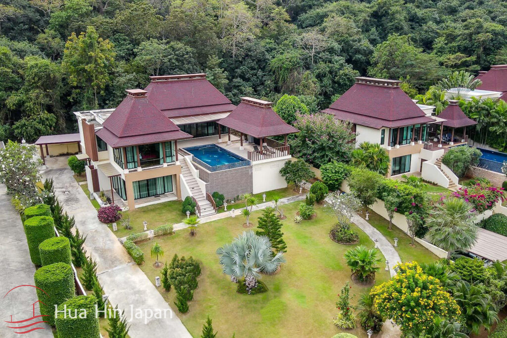 A Large Sea View 4 Bedroom Balinese Pool Villa with Theater at Popular Panorama Project (Completed and Furnished) - Khao Tao, Thailand