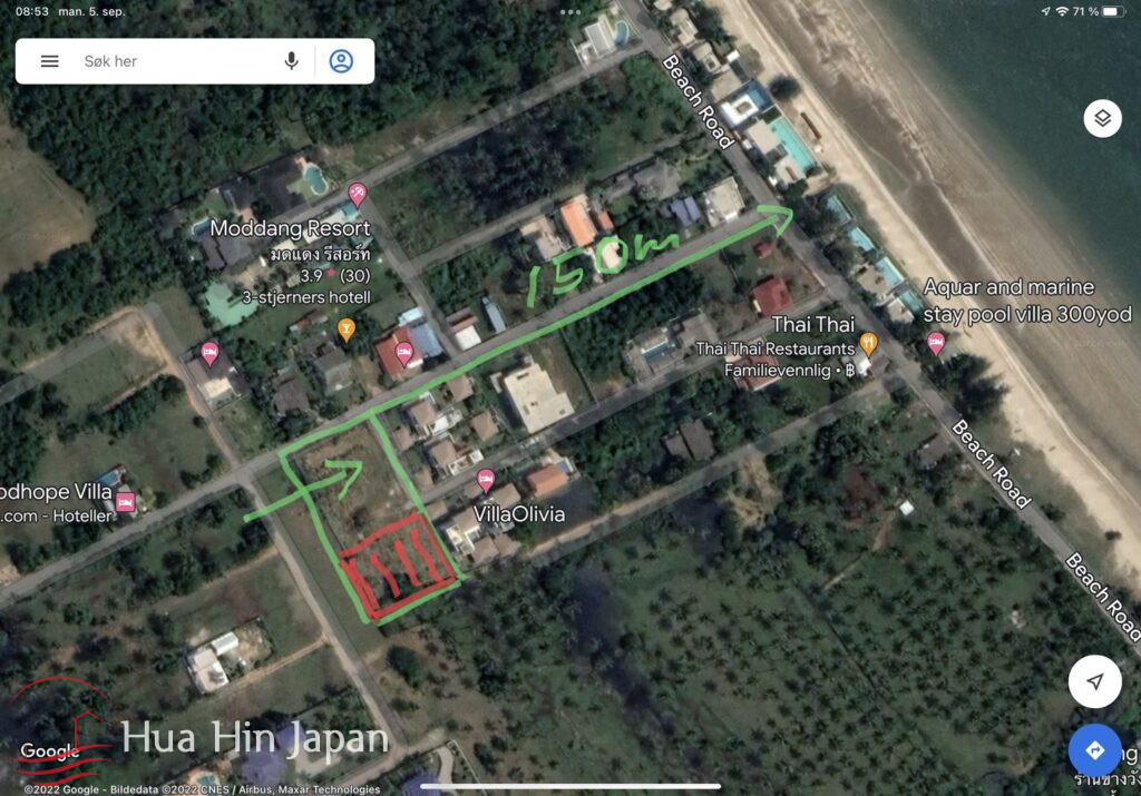 1 Rai Land Plot only 150 Meter from Pristine Dolphin Bay Beach! - Pranburi - photo 2