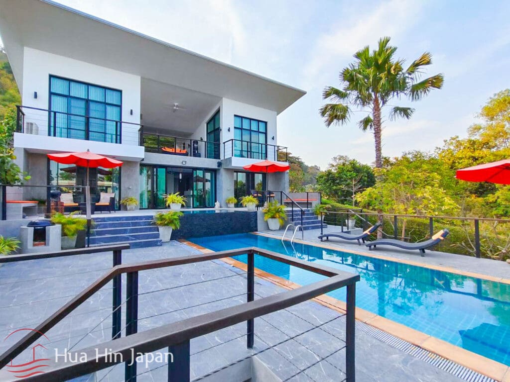 Huge Price Reduction! Bauhaus Inspired 3-Bedroom Pool Villa with Breathtaking Sea &amp; Mountain Views Near Sai Noi Beach, Hua Hin (Fully Furnished) - Khao Tao - photo 14