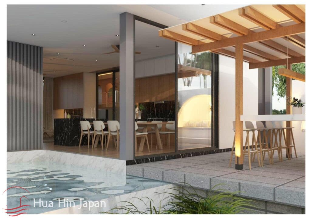 New Modern 2-Story 4 Bedroom Pool Villa, Steps from Pak Nam Pran Beach (Off Plan) - Pranburi - photo 4