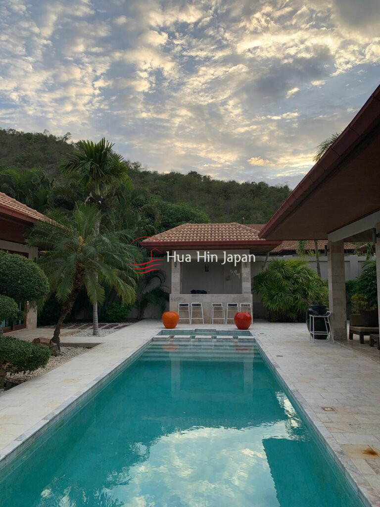 Balinese Style 5 Bedroom Pool Villa only 2 km from Pristine Khao Kalok Beach for Sale (Fully Furnished) - Pranburi, Thailand