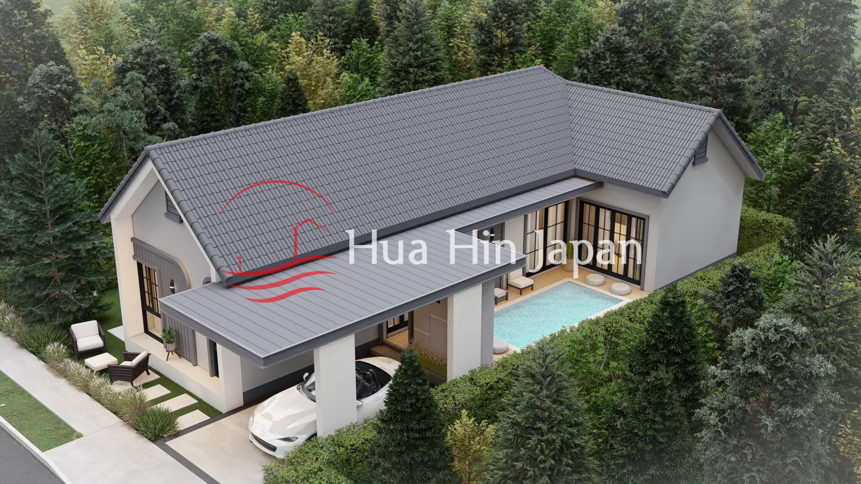 3 Bedroom Pool Villa drone view