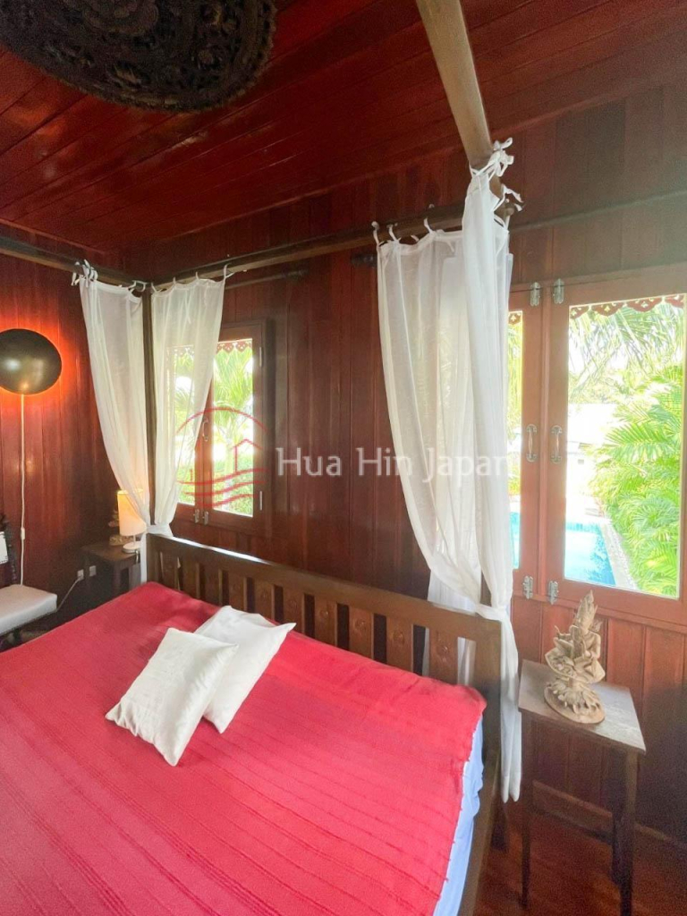 2.5 Bedroom Teakwood House for Sale with a Private Pool near BECC International School, off Soi 112 Hua Hin - Soi 94, Thailand