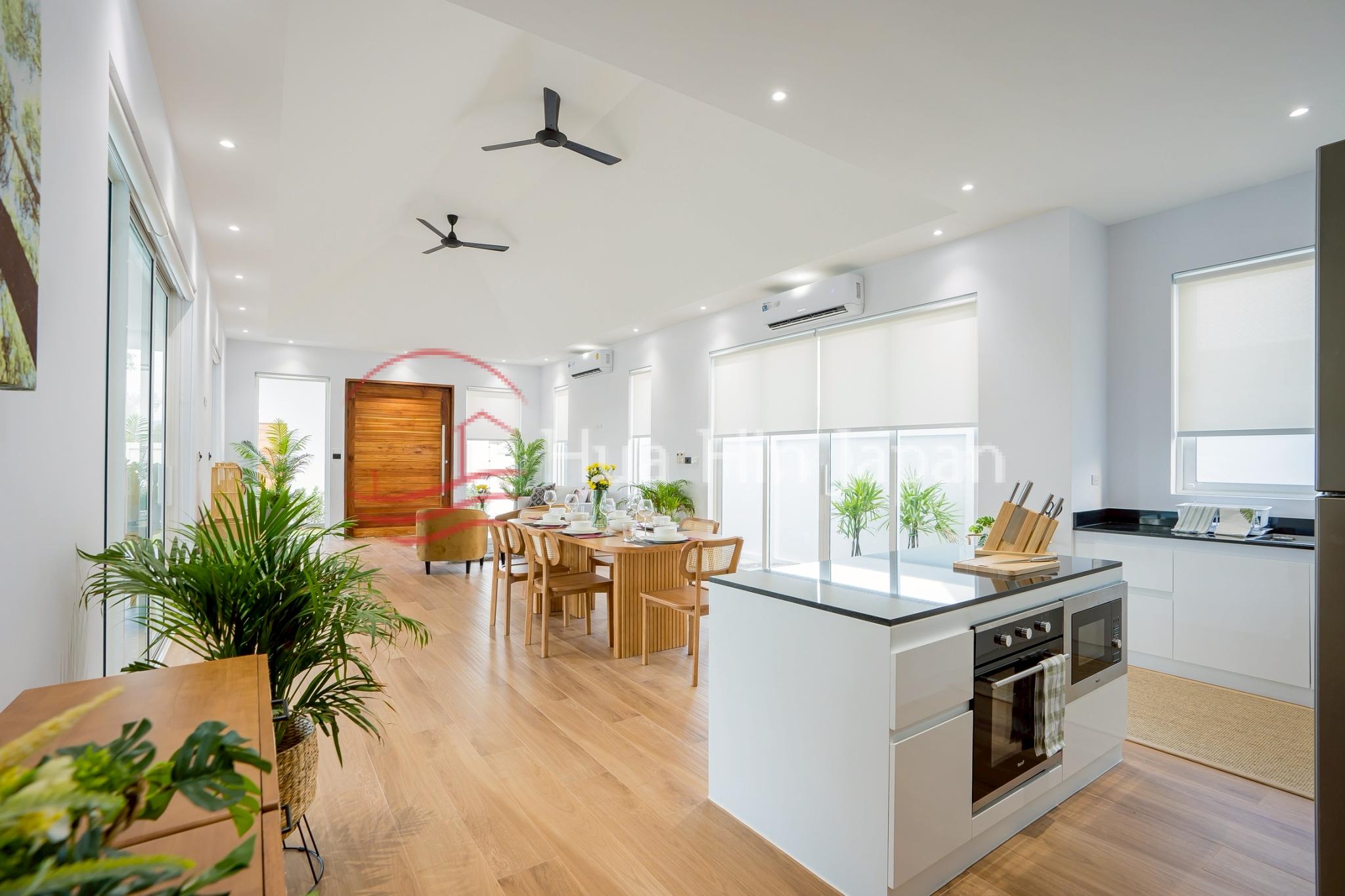 3 Bedroom Luxury Pool Villa kithcen and drawing area