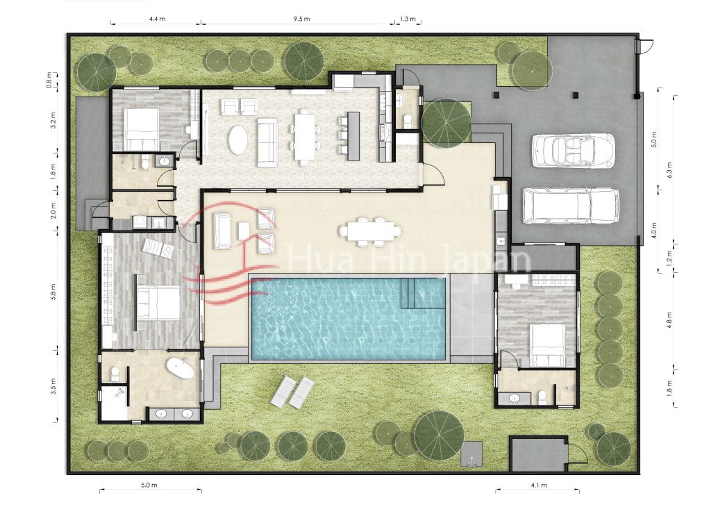 New Off-Plan 3-Bedroom Pool Villa for Sale, Fully Furnished, Near Soi 112, Hua Hin - Hua Hin - photo 10
