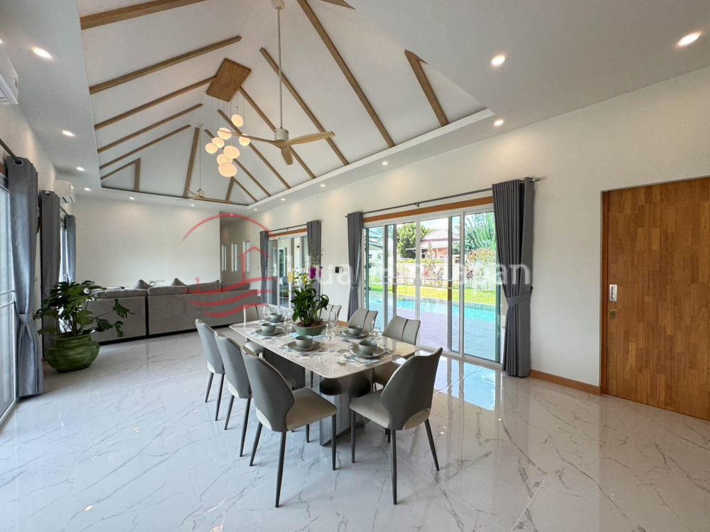 Newly Completed Top Quality 3 Bedroom Bali Style Pool Villa Only 10 Min From Hua Hin Downtown for Sale - Pranburi - photo 14