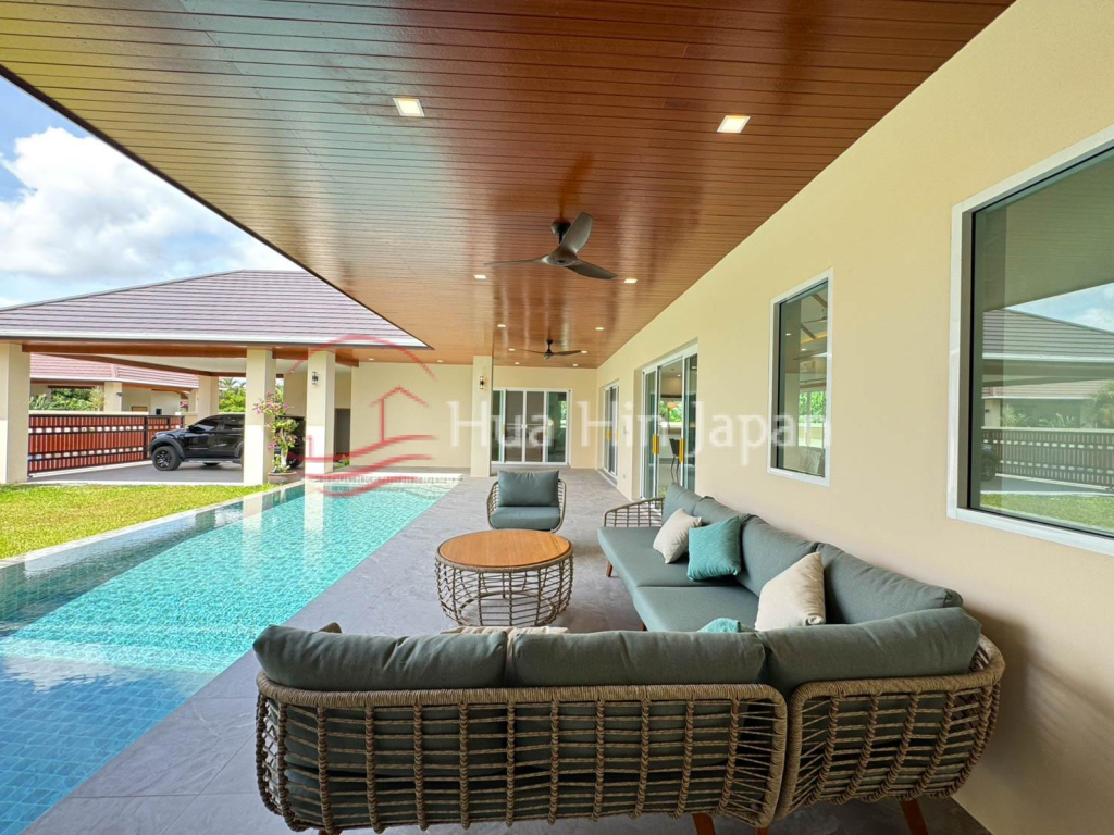Newly Completed Top Quality 3 Bedroom Bali Style Pool Villa Only 10 Min From Hua Hin Downtown for Sale - Pranburi - photo 3