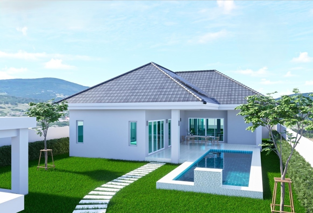 2 Bedroom Inviting Pool Villa with Solar System near Black Mountain Golf Course, Available for Sale (Off Plan) - Hin Lek Fai - photo 1