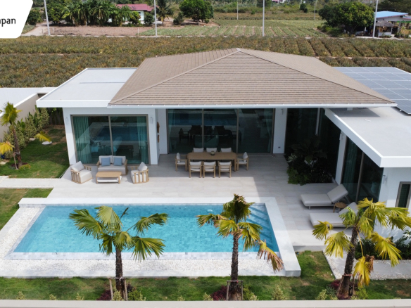 Ultra-Modern 3BR Luxury Pool Villa for Sale in Hua Hin – Fully Furnished & Solar Powered