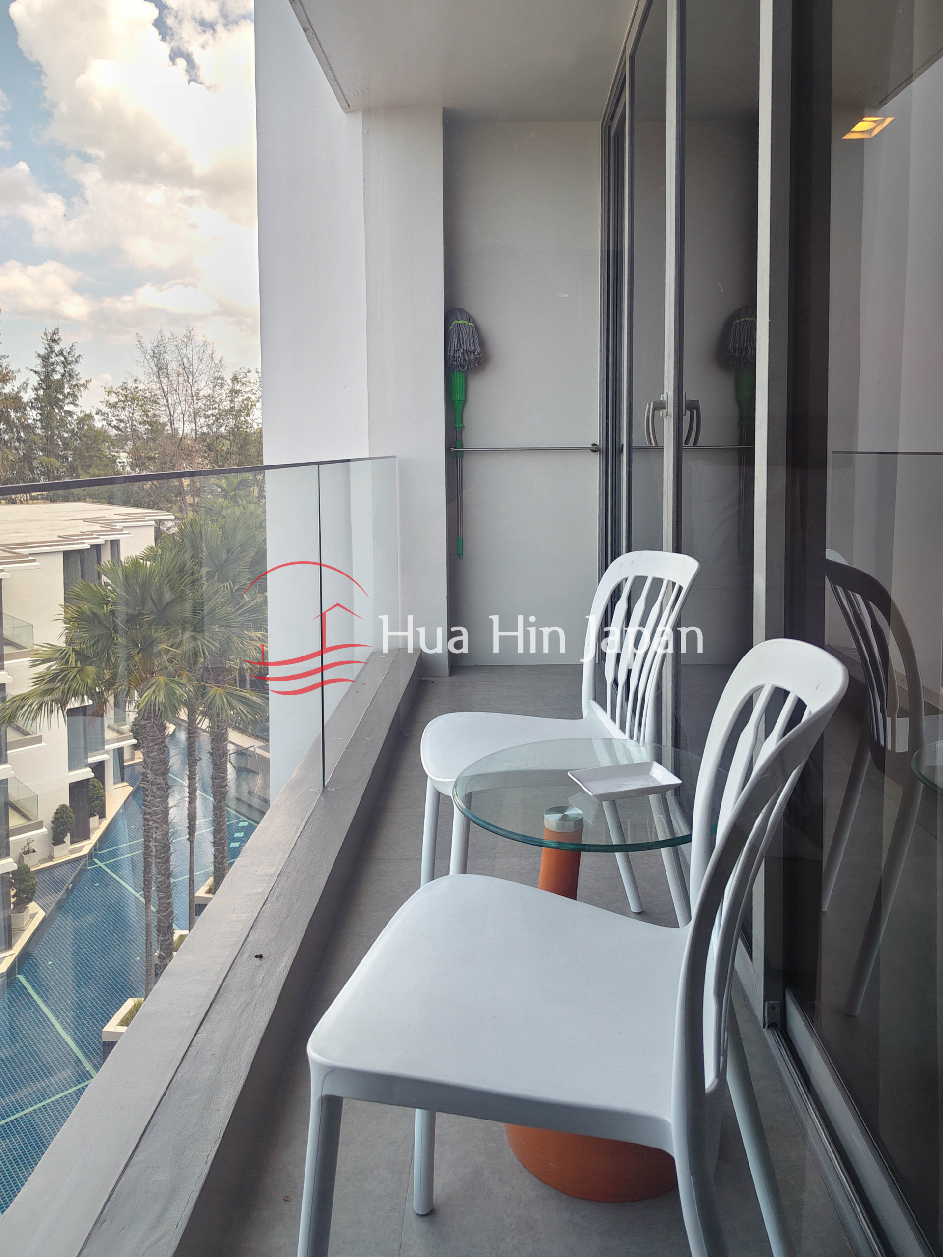 1 Bedroom Pool View condo balcony