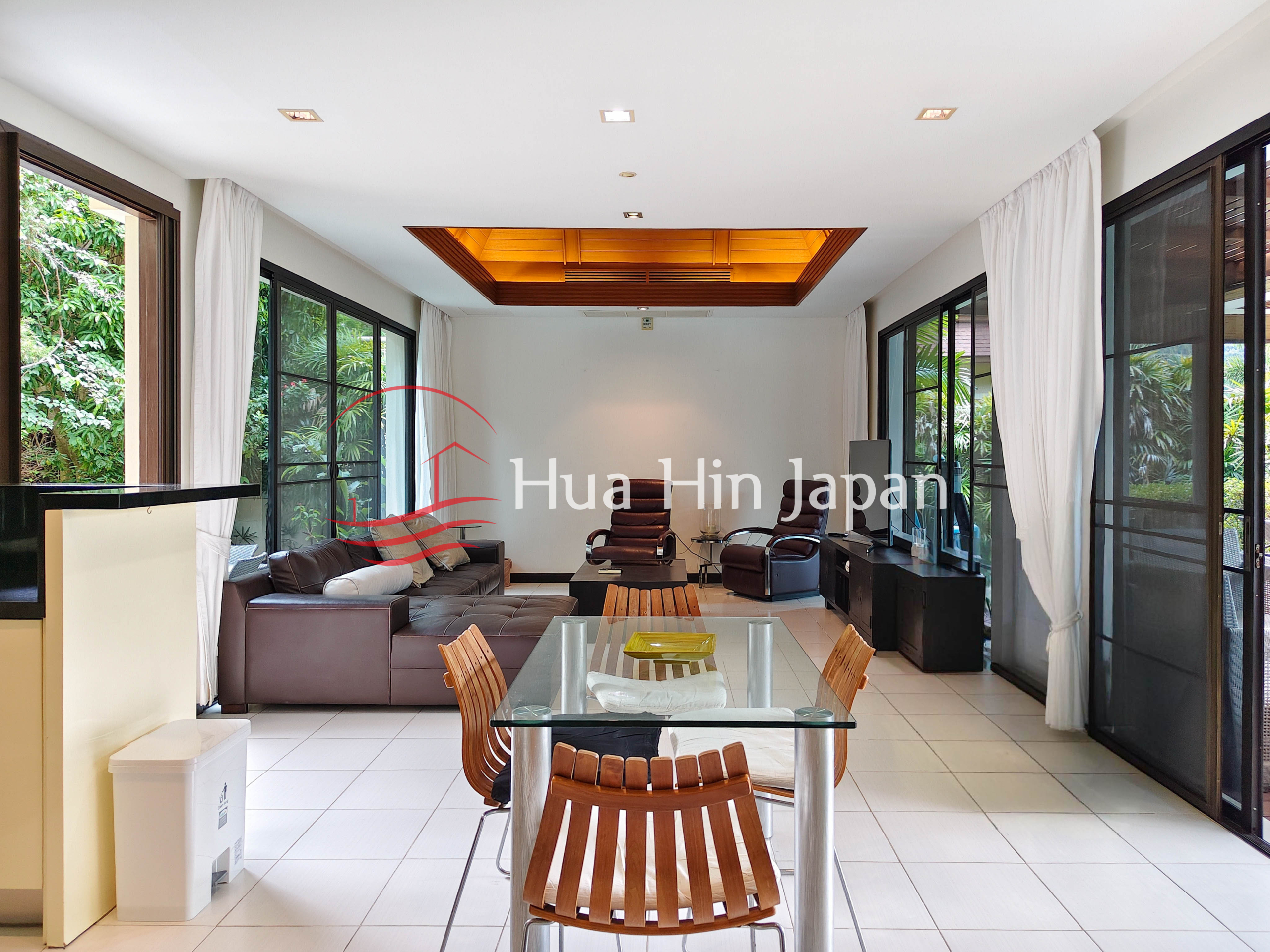 Panorama 2 Bedrooms Pool Villa drawing and dining area