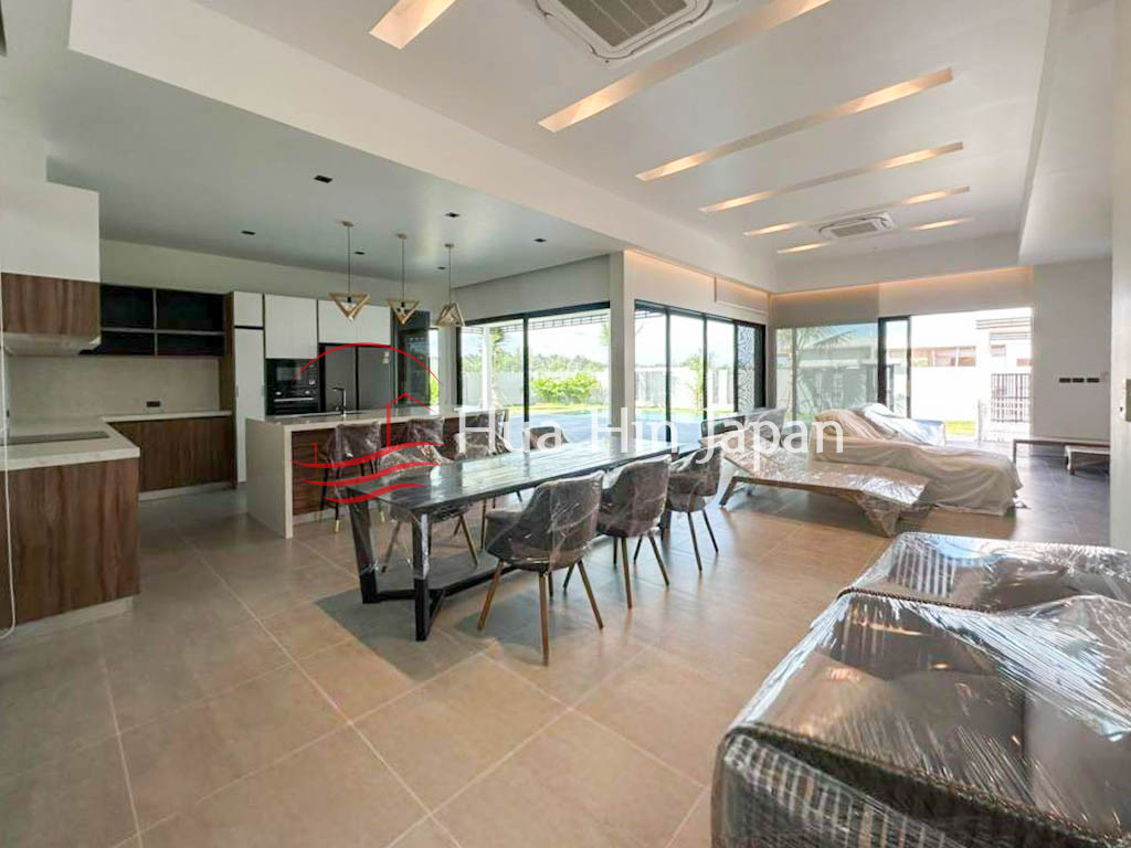 3 Bedroom Pool Villa kitchen area and dining area