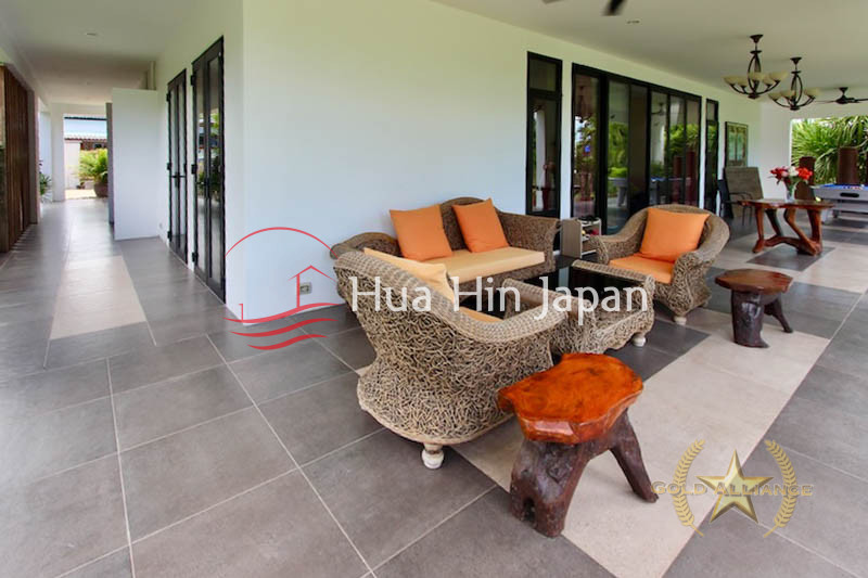 5 Bedroom Pool Villa balcony with sitting sofa