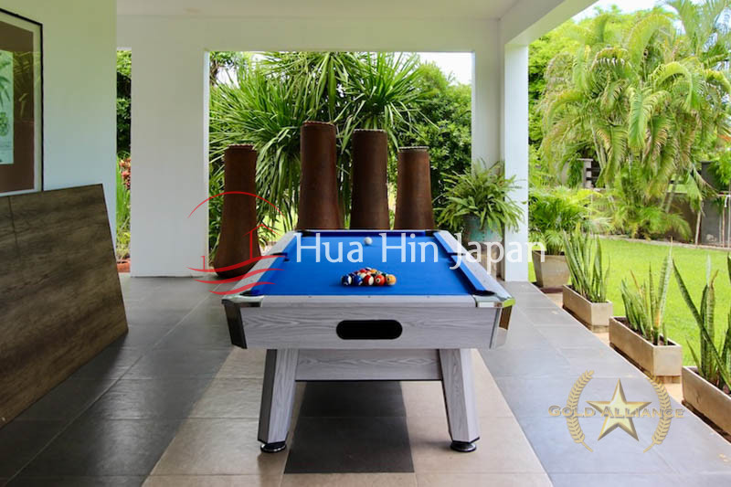 5 Bedroom Pool Villa balcony with gaming item