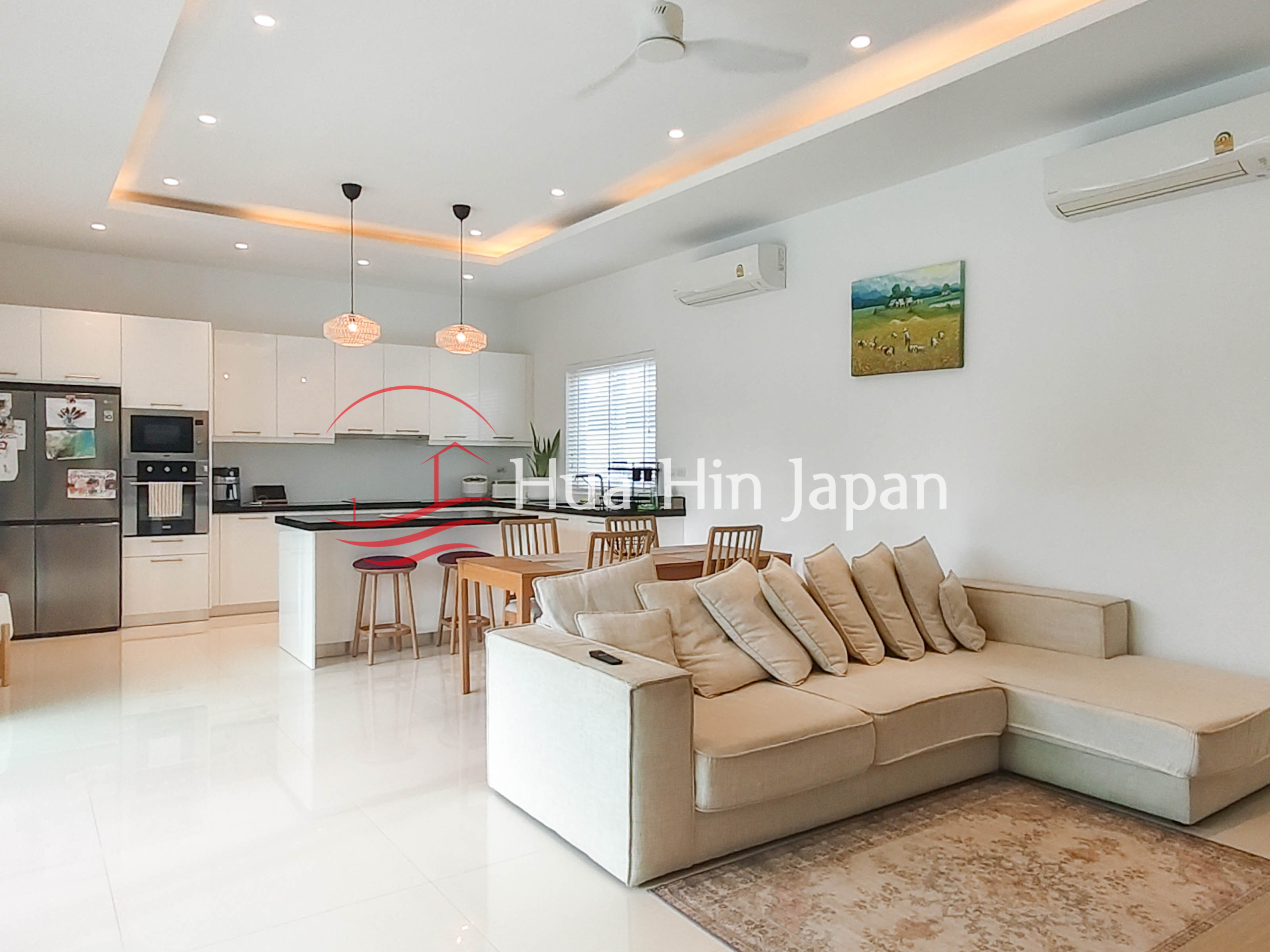 3BR Pool Villa beautifull kitchen and dining and drawing area