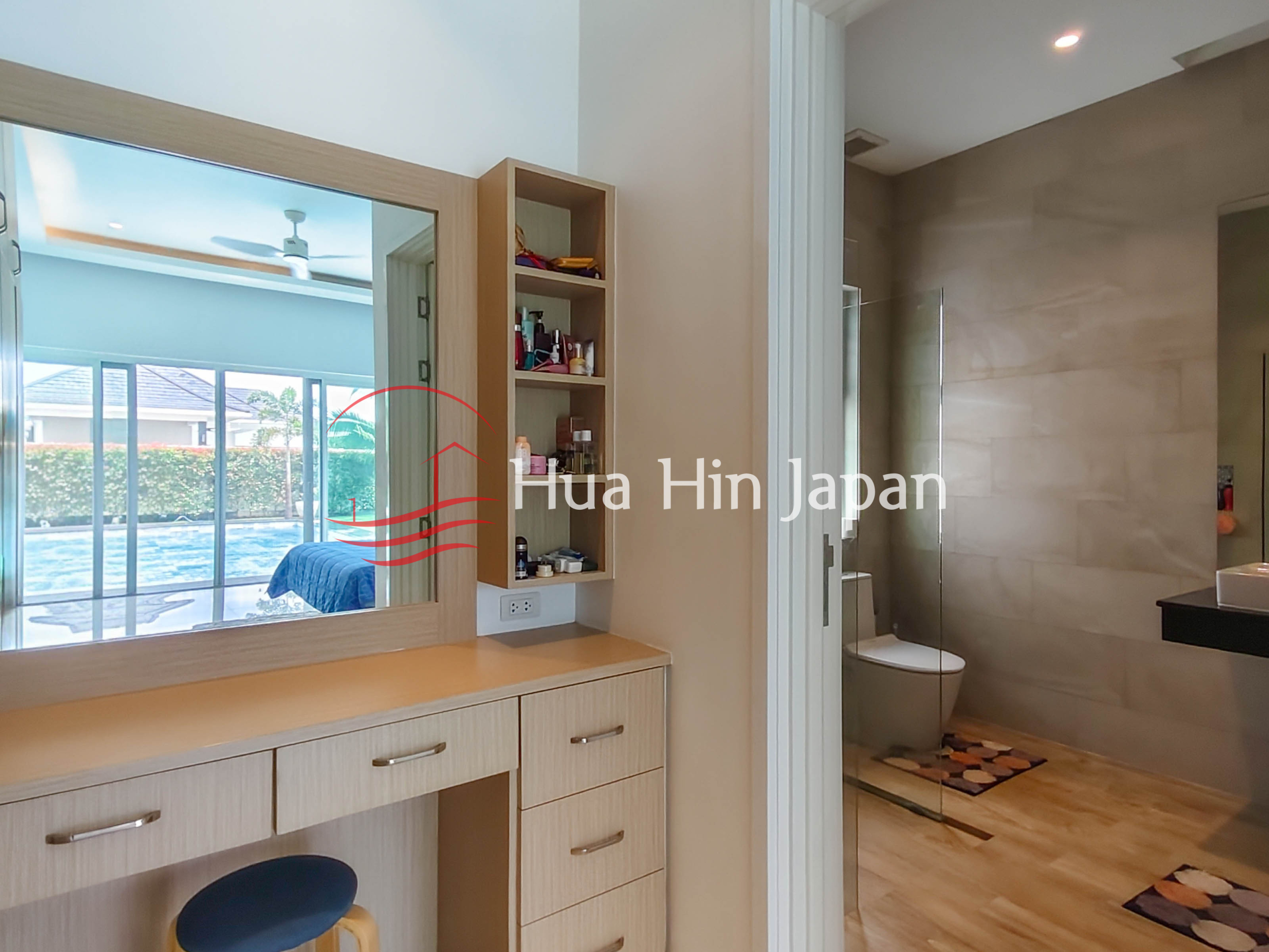 3BR Pool Villa bathroom and front area