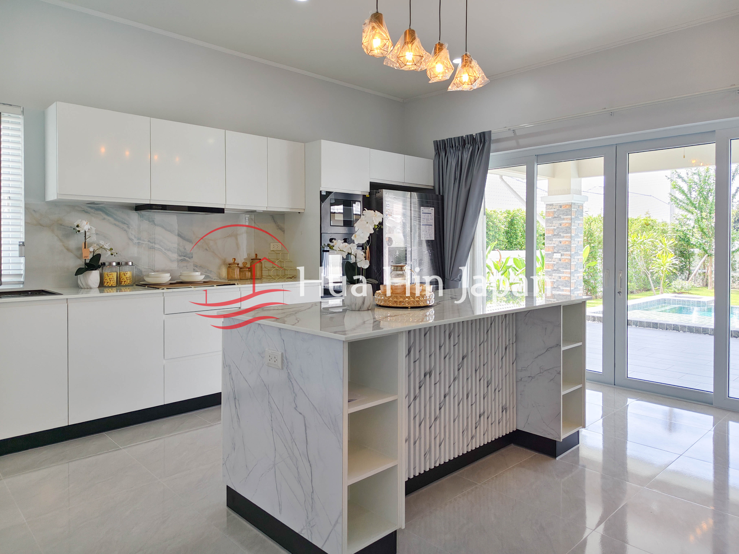 Siam Village 3 Bedroom Fully Furnished Pool House Kitchen area
