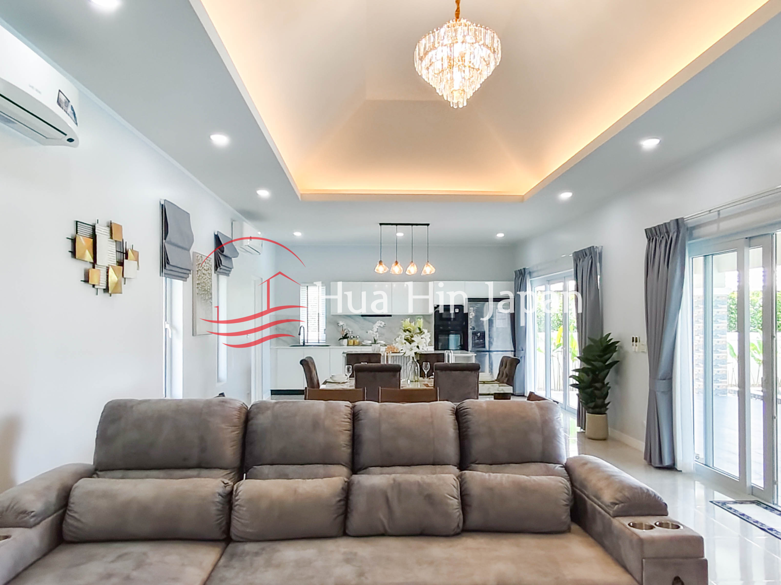 Siam Village 3 Bedroom Fully Furnished Pool House Kitchen and dining and drawing area