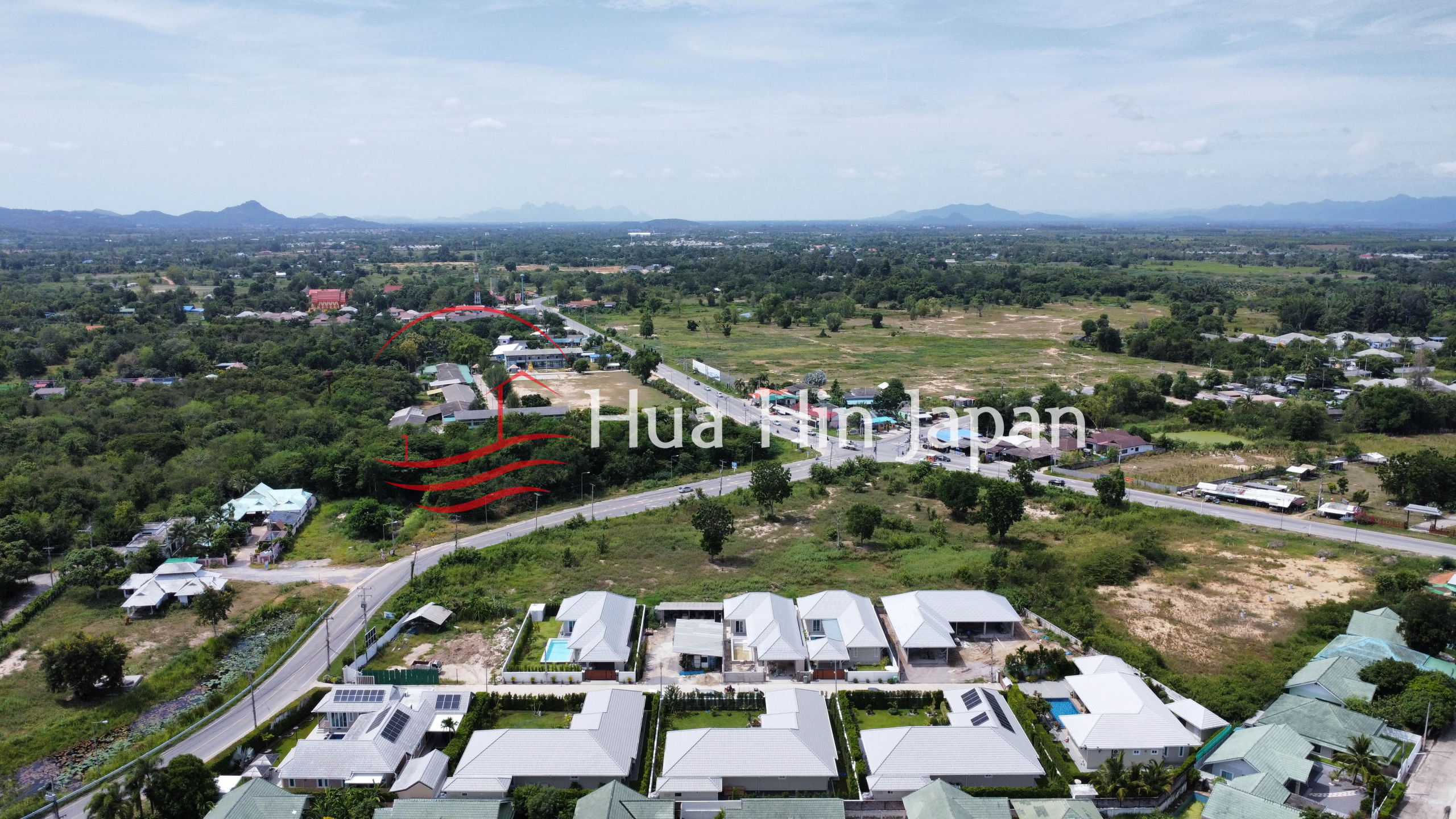 Siam Village 3 Bedroom Fully Furnished Pool House drone view