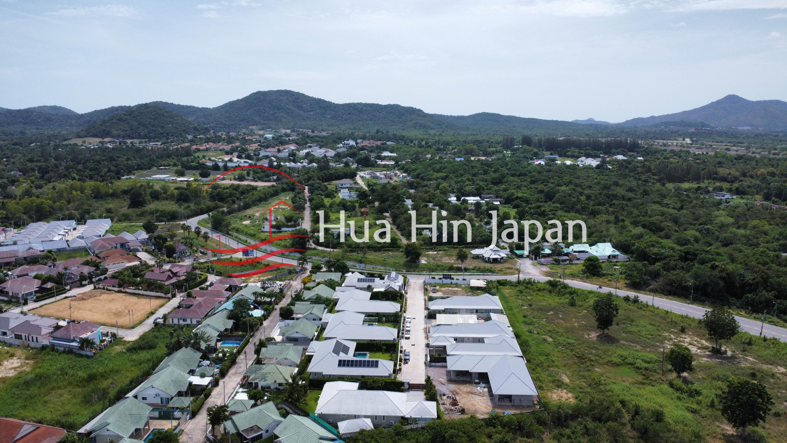 Siam Village 3 Bedroom Fully Furnished Pool House drone view