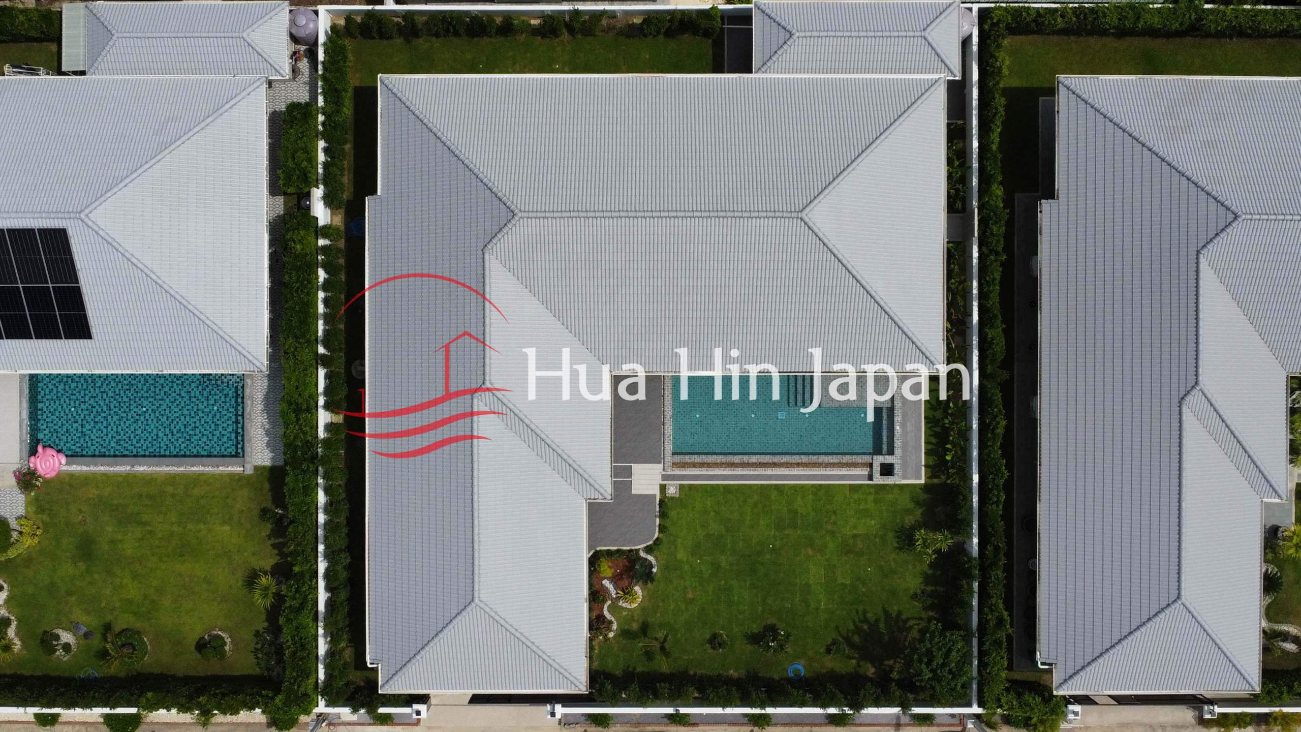 Siam Village 3 Bedroom Fully Furnished Pool House drone view