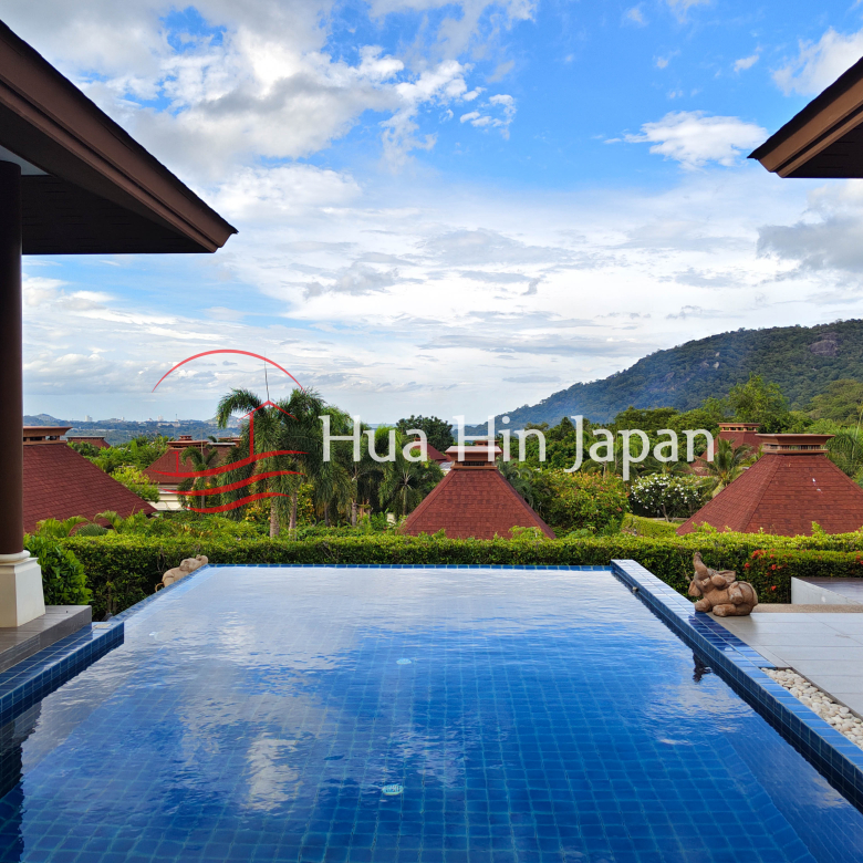 Executive 3 Bedroom Sea-View Pool Villa swimming pool area with hill view