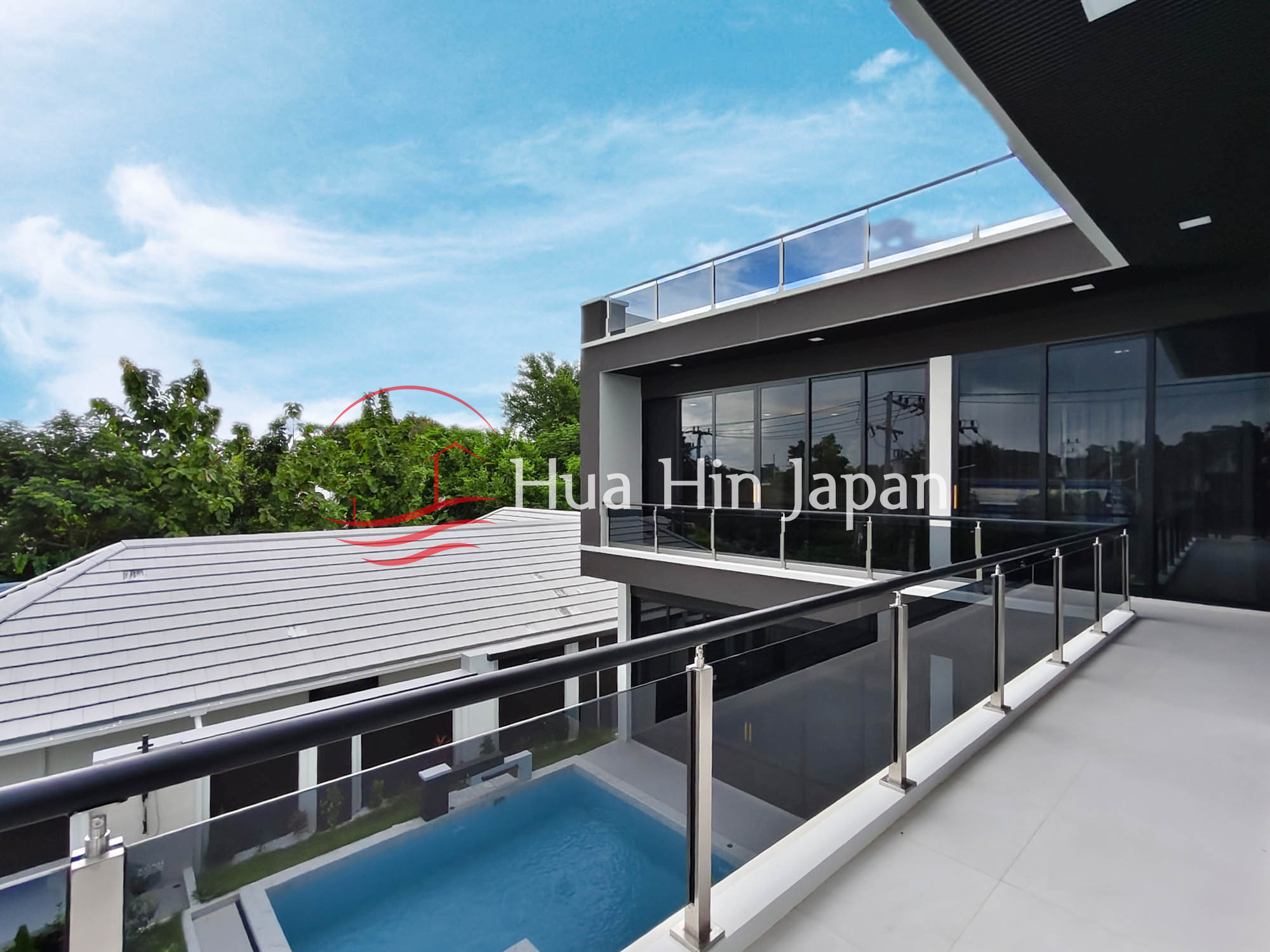 Brand New - Luxury 4 Bed Room Pool Villa balcony view
